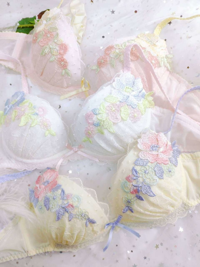 Bras Sets Hot Sale Women Sexy Pink Lolita Style Bra Set Romantic Lace  Embroidery Flowers Underwear Padded Push Up Brassiere And Panties Q230922  From Mengqiqi02, $5.35