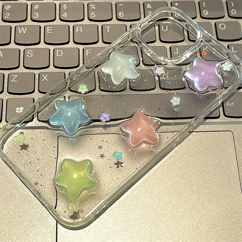 Candy star glow in the dark iphone case - fairycore - kawaii - phone case - cover - stars