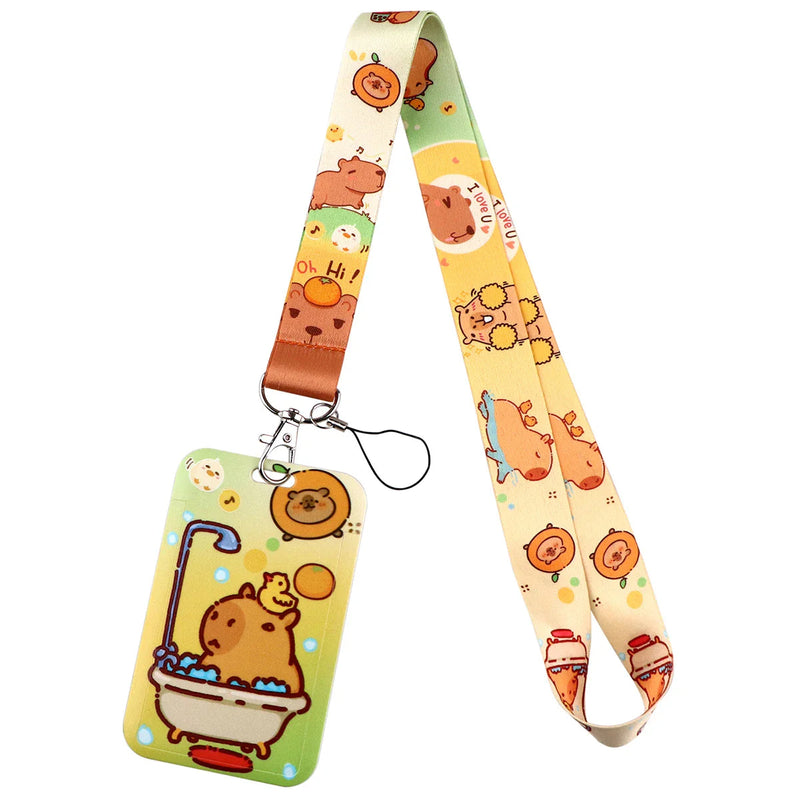 Capybara lanyard & card holder - bear - bears - capybara - lanyards - necklaces