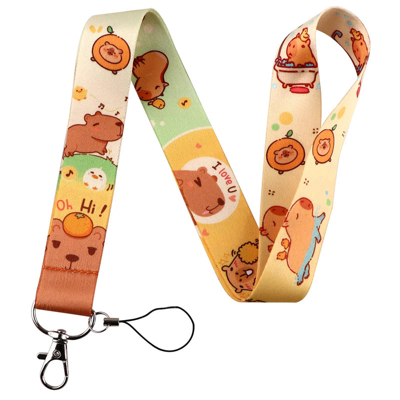 Capybara lanyard & card holder - bear - bears - capybara - lanyards - necklaces