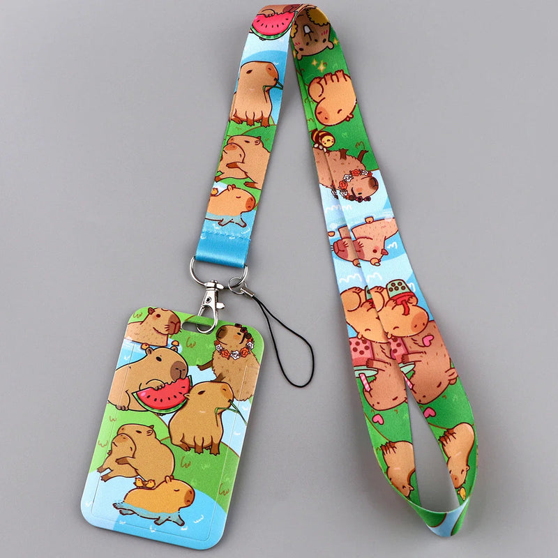 Capybara lanyard & card holder - bear - bears - capybara - lanyards - necklaces