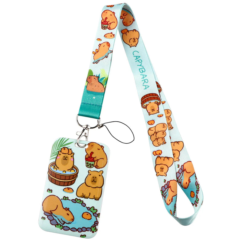 Capybara lanyard & card holder - bear - bears - capybara - lanyards - necklaces