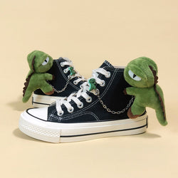 Chained dino high tops - canvas - footwear - hi tops - high - kawaii