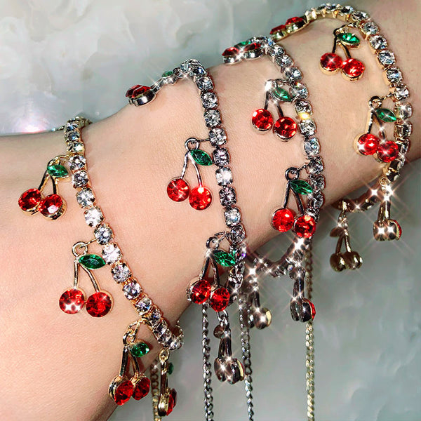 Charming cherry bracelet - bracelet - charm - cherry - kawaii