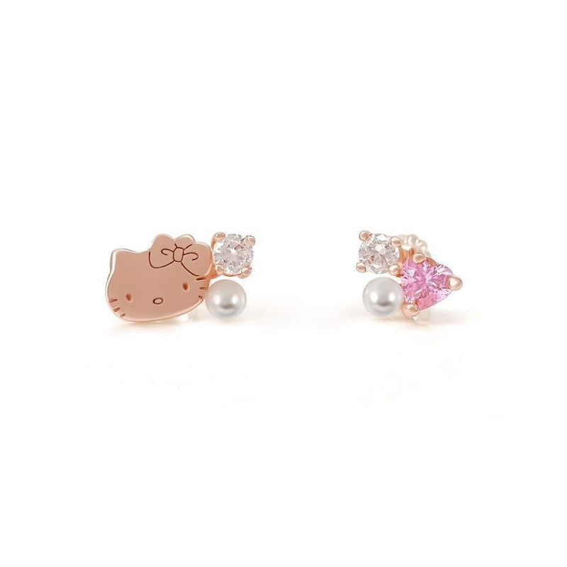 Charmmy rose gold jewelry set - bracelet - charmmy kitty - earrings - hello - jewelry