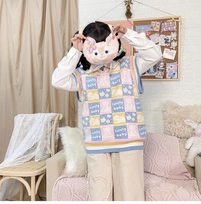 PALACE ニット　ベスト　KAWAII VEST KNIT Harajuku Kawaii Fashion Pastel Diamond Knit Cropped Vest