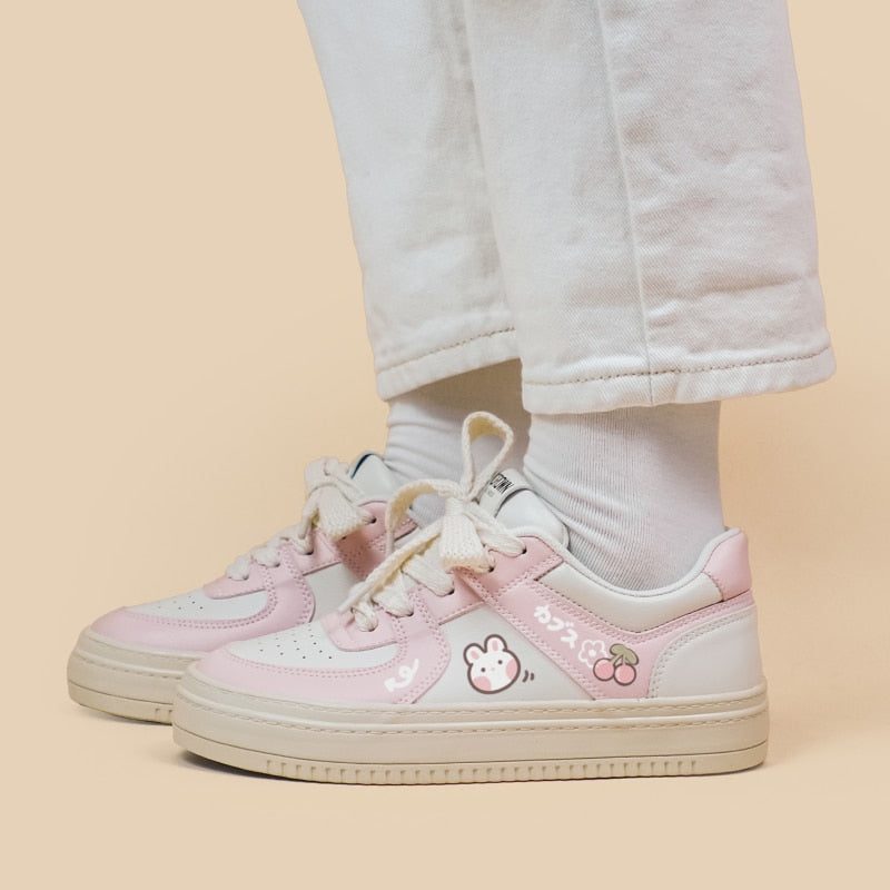 Cherry bunny sneakers - bunny - footwear - kawaii - shoes