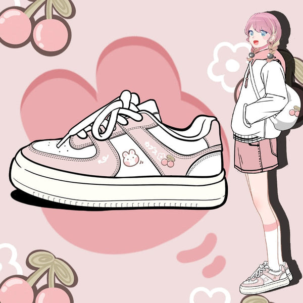 Cherry bunny sneakers - bunny - footwear - kawaii - shoes