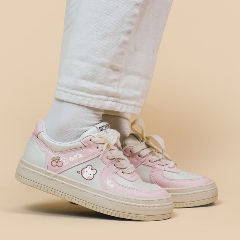 Cherry bunny sneakers - bunny - footwear - kawaii - shoes