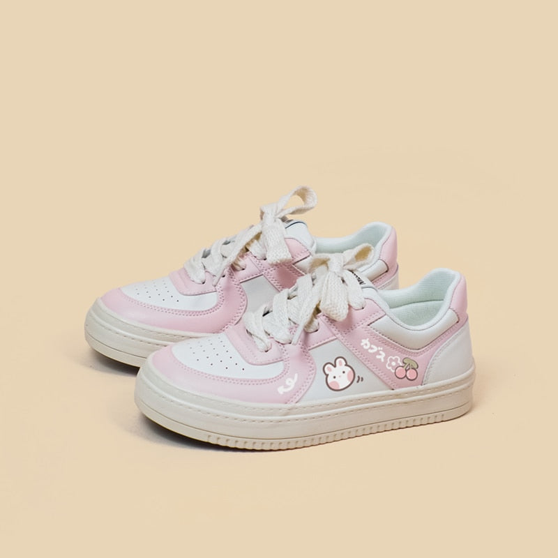 Cherry bunny sneakers - bunny - footwear - kawaii - shoes