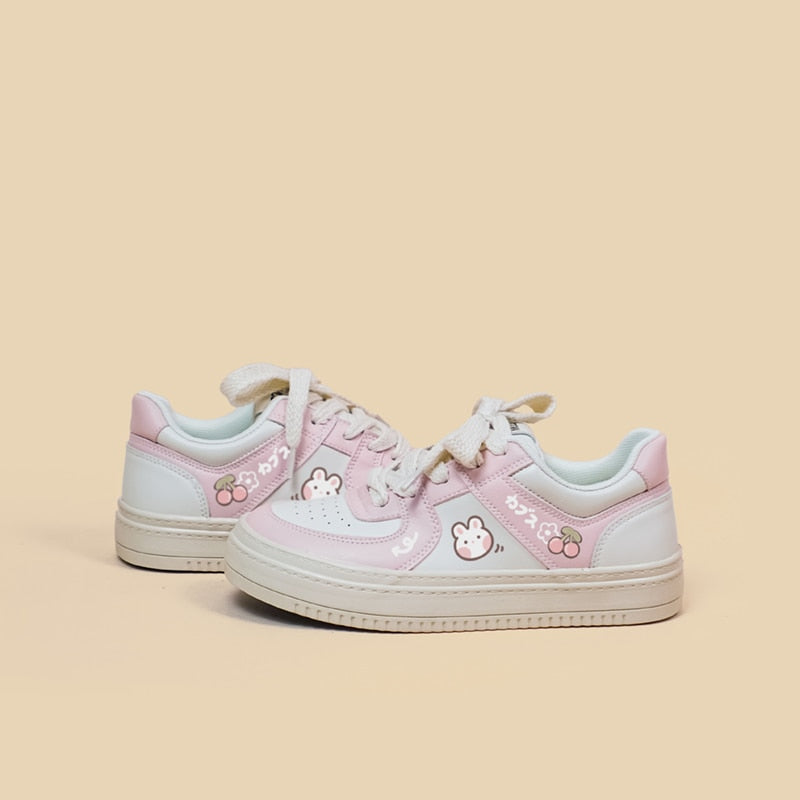 Cherry bunny sneakers - bunny - footwear - kawaii - shoes