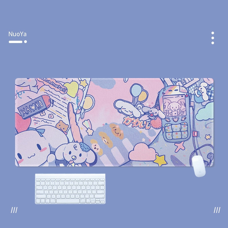 Cinna & friends mouse pad - blue - bobby - cinna - cinnamoroll - gaming