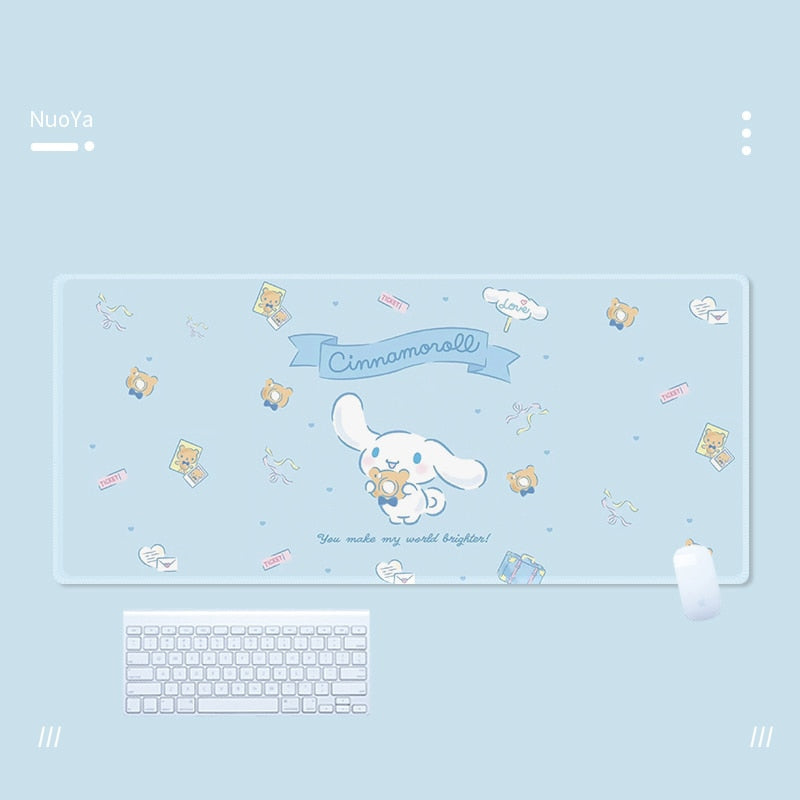 Cinna & friends mouse pad - blue - bobby - cinna - cinnamoroll - gaming