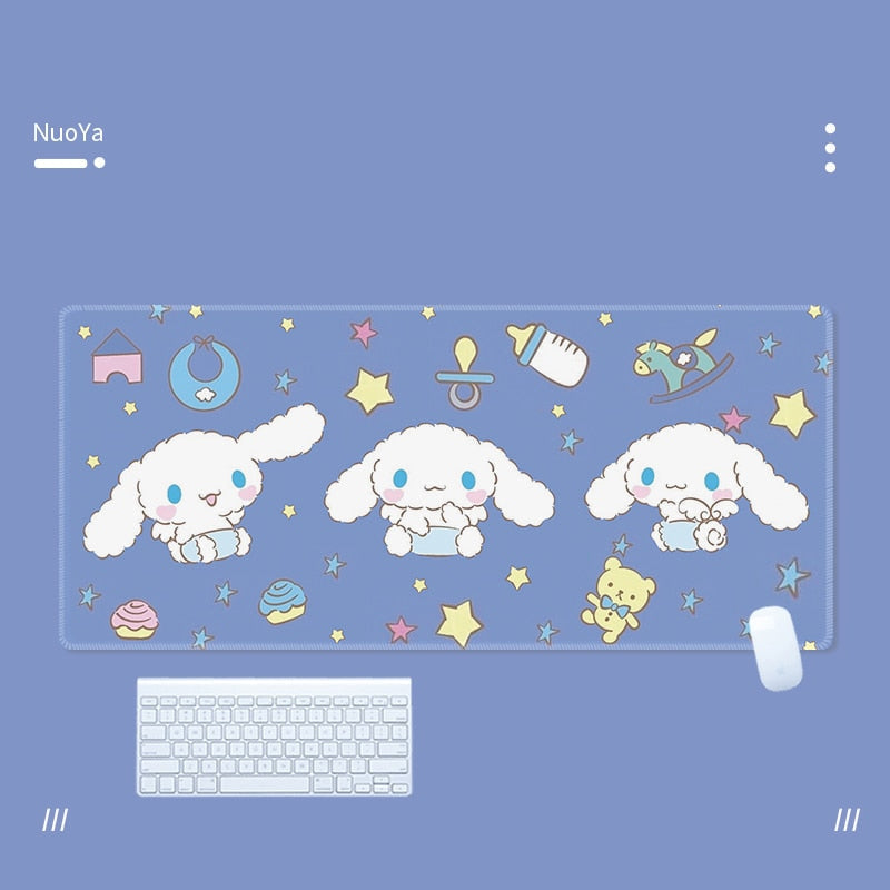 Cinna & friends mouse pad - blue - bobby - cinna - cinnamoroll - gaming