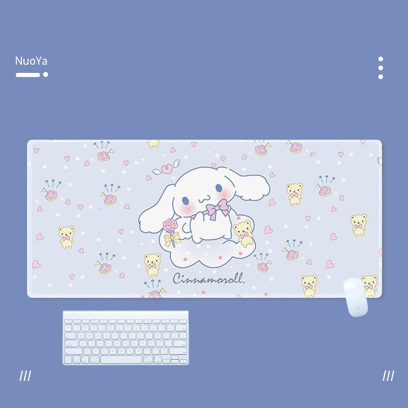 Cinna & friends mouse pad - blue - bobby - cinna - cinnamoroll - gaming