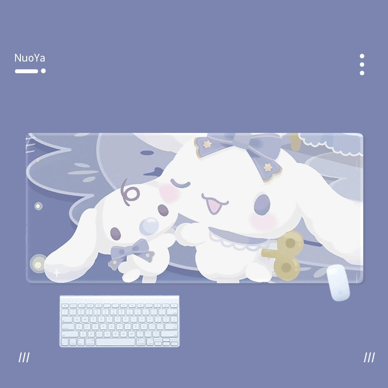 Cinna & friends mouse pad - blue - bobby - cinna - cinnamoroll - gaming