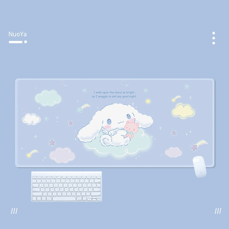 Cinna & friends mouse pad - blue - bobby - cinna - cinnamoroll - gaming