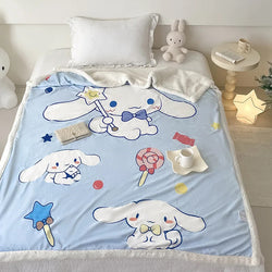 Cinna fuzzy quilted bedding - bedding - cinnamoroll - comforter - kawaii - quilt