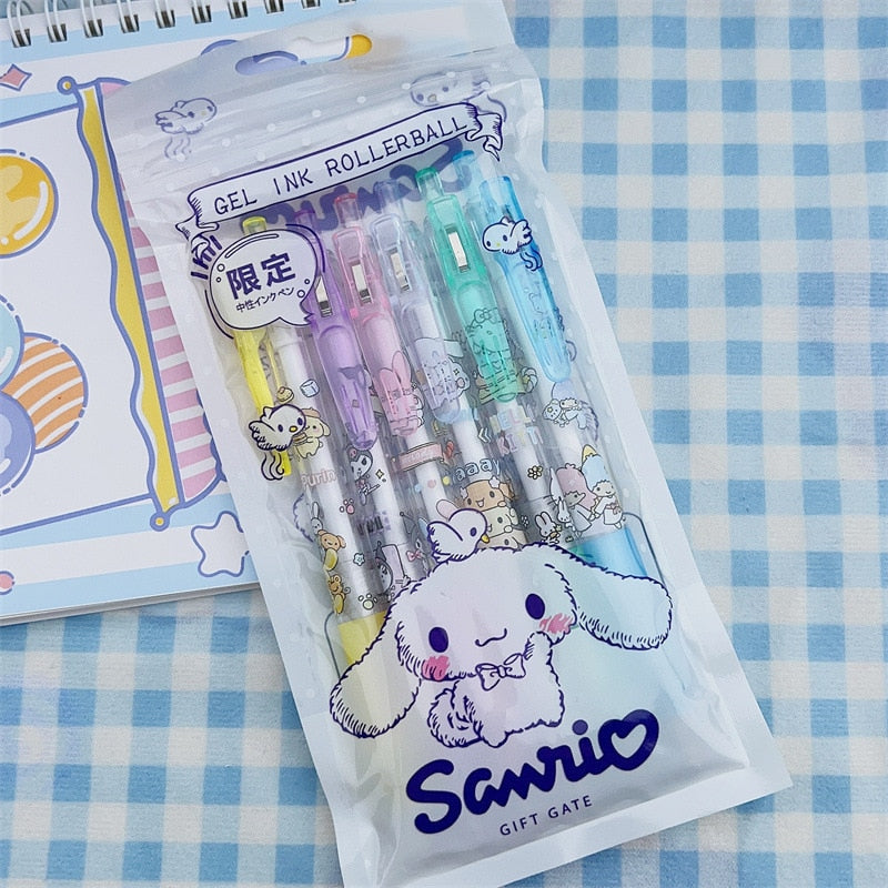 Cinna gel pen set - cinnamoroll - kawaii - pastel - pen - sanrio