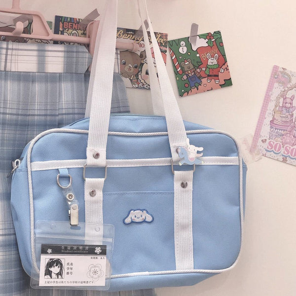 Cinna & kuromi activewear set - bag - blue - cinna - cinnamoroll - kawaii