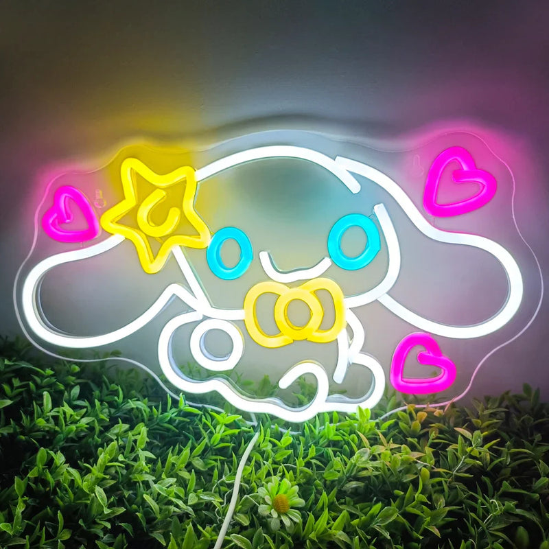 Cinna led light up sign - cinnamoroll - gaming - kawaii - light up sign