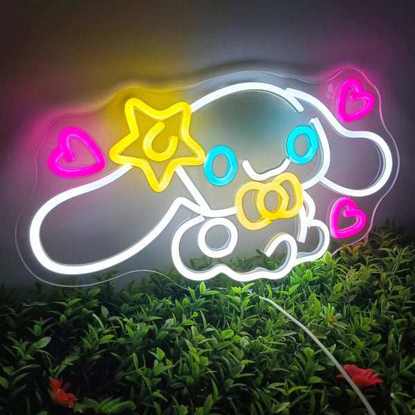 Cinna led light up sign - cinnamoroll - gaming - kawaii - light up sign