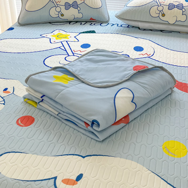 Cinna fuzzy quilted bedding - bedding - cinnamoroll - comforter - kawaii - quilt