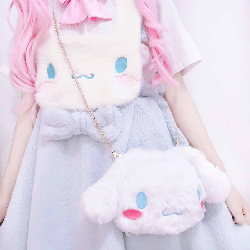 Cinnamoroll plush bag - bags - cinnamoroll - cross body - crossbody - fairy kei