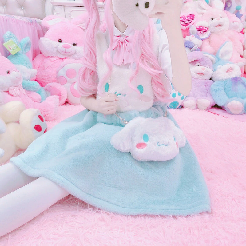 Cinnamoroll plush bag - bags - cinnamoroll - cross body - crossbody - fairy kei