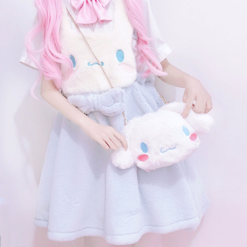 Cinnamoroll plush bag - bags - cinnamoroll - cross body - crossbody - fairy kei