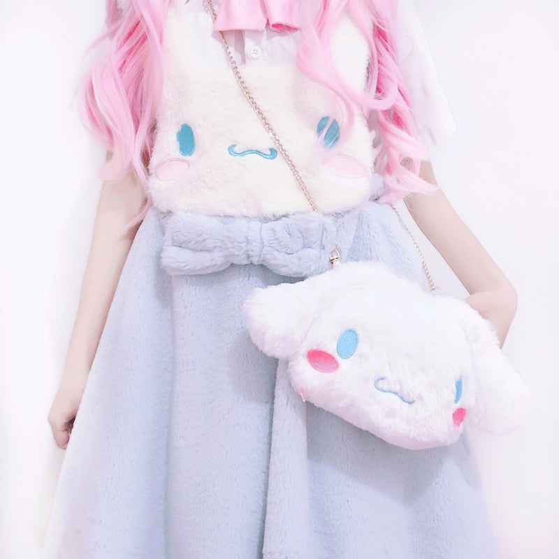 Cinnamoroll plush bag - bags - cinnamoroll - cross body - crossbody - fairy kei