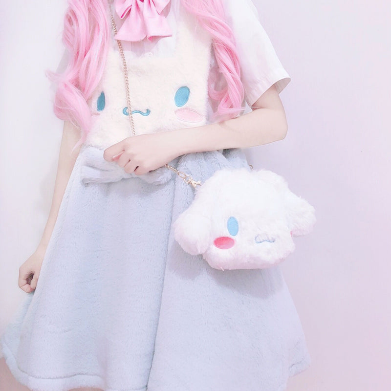 Cinnamoroll plush bag - bags - cinnamoroll - cross body - crossbody - fairy kei