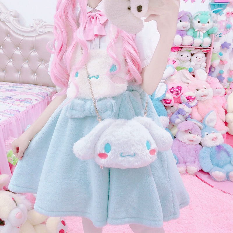 Cinnamoroll plush bag - bags - cinnamoroll - cross body - crossbody - fairy kei