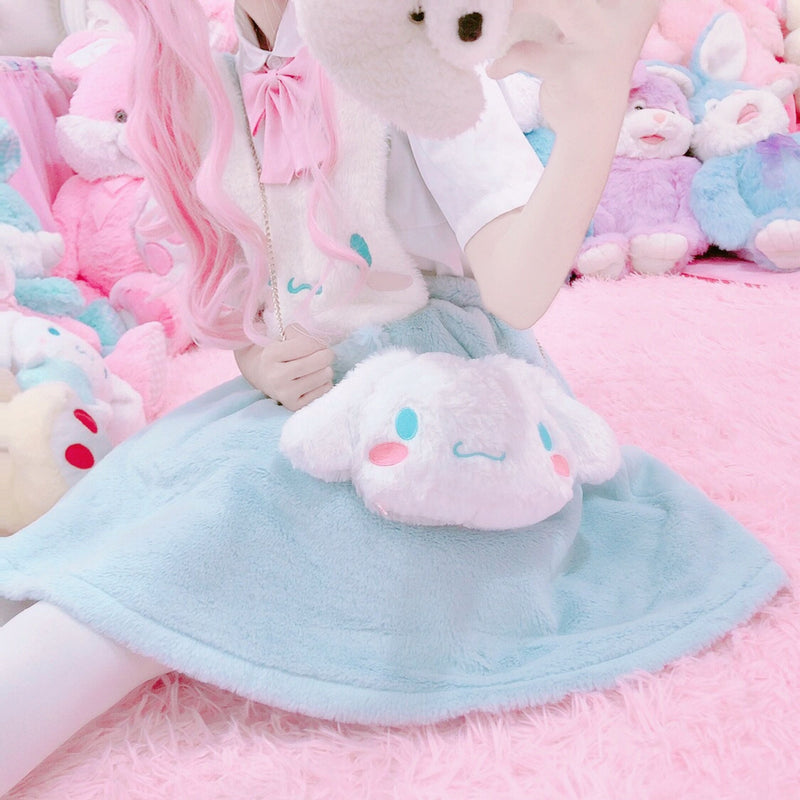 Cinnamoroll plush bag - bags - cinnamoroll - cross body - crossbody - fairy kei