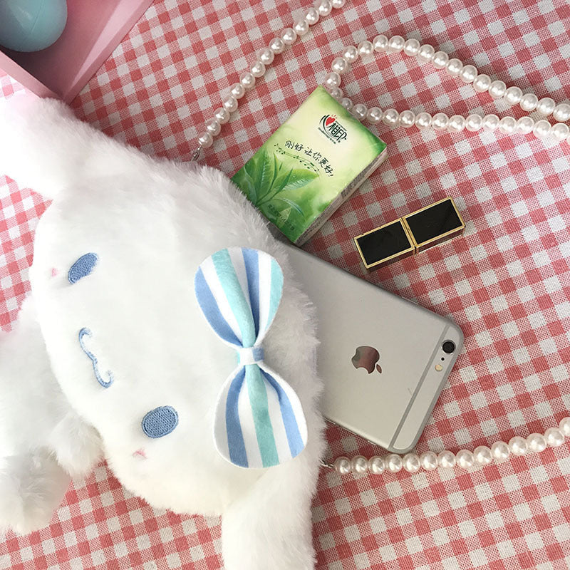 Cinnamoroll plush bag - bags - cinnamoroll - cross body - crossbody - fairy kei