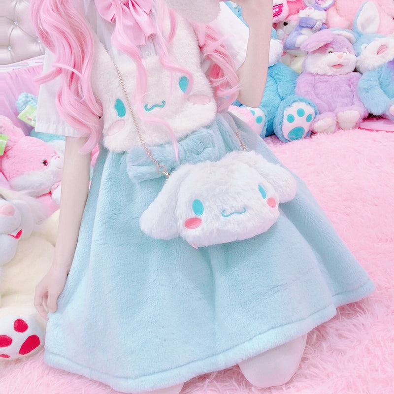 Cinnamoroll plush bag - bags - cinnamoroll - cross body - crossbody - fairy kei