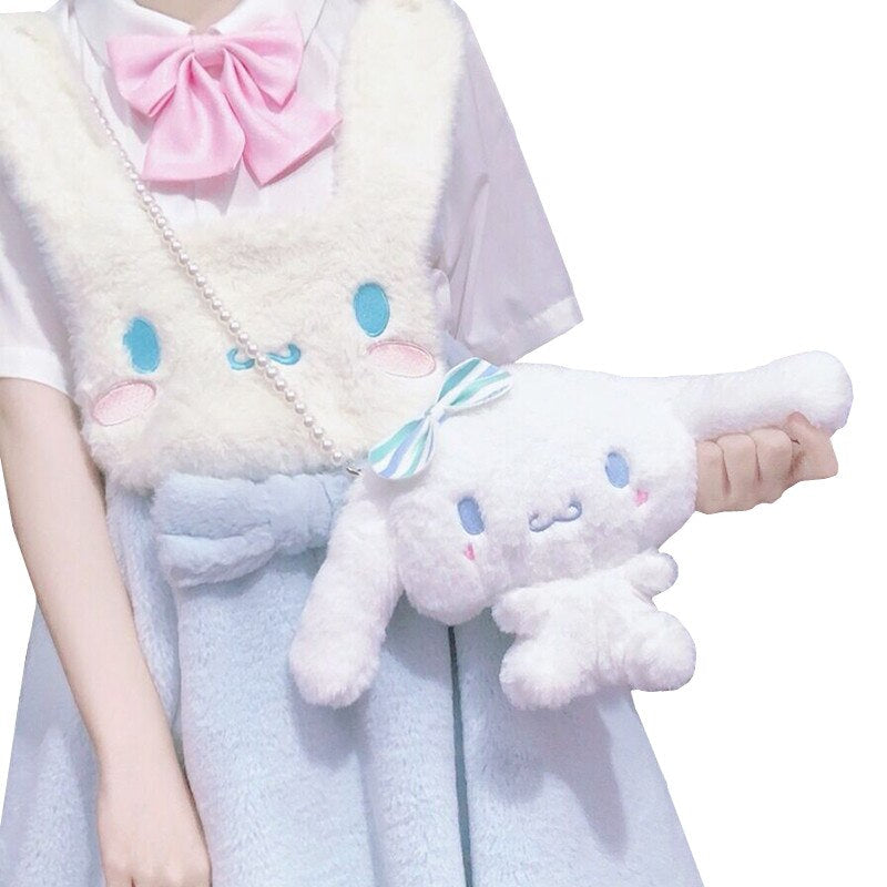 Cinnamoroll plush bag - bags - cinnamoroll - cross body - crossbody - fairy kei