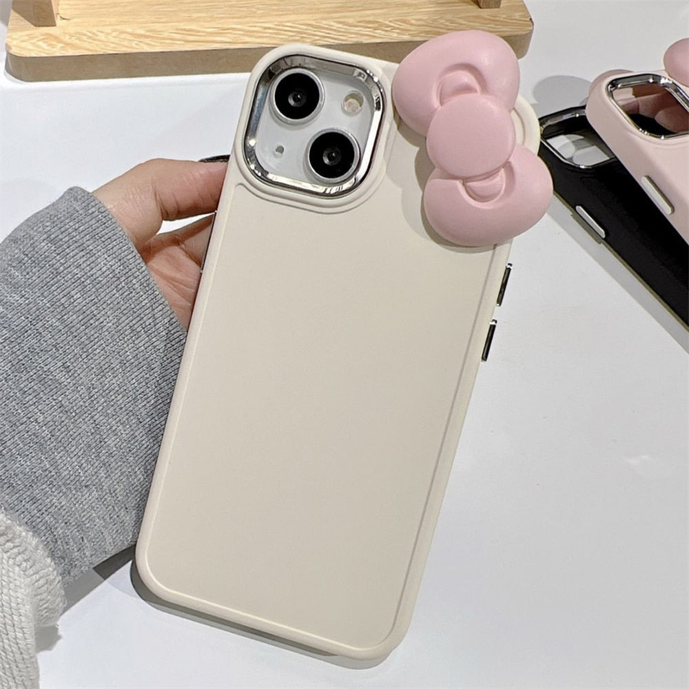 Classic Chunky 3D Pink Bow Protective iPhone Case Classic Chunky 3D Pink Bow Protective iPhone Case