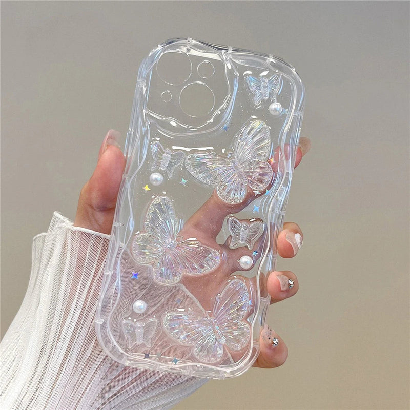 Clear cystal butterfly iphone case - ethereal - fairycore - iphone - phone case - cover