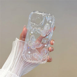 Clear Crystal Sparkle Butterfly iPhone Case Phone Cover | Kawaii Babe Clear Crystal Sparkle Butterfly iPhone Case Phone Cover | Kawaii Babe