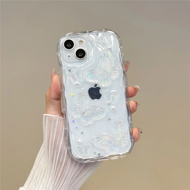 Clear Crystal Sparkle Butterfly iPhone Case Phone Cover | Kawaii Babe Clear Crystal Sparkle Butterfly iPhone Case Phone Cover | Kawaii Babe