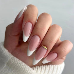 Clear neutral tone press on nails - beauty - fake nails - kawaii - ombre