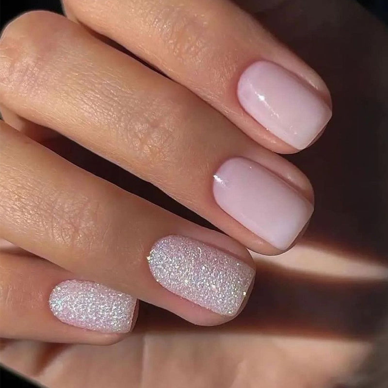 Clear neutral tone press on nails - beauty - fake nails - kawaii - ombre