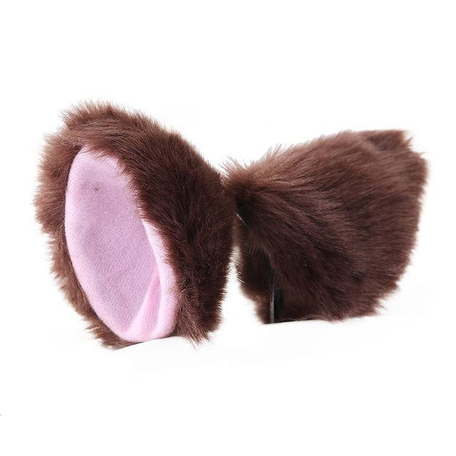 Clip in neko ears - cat ears - clips - fox - fuzzies