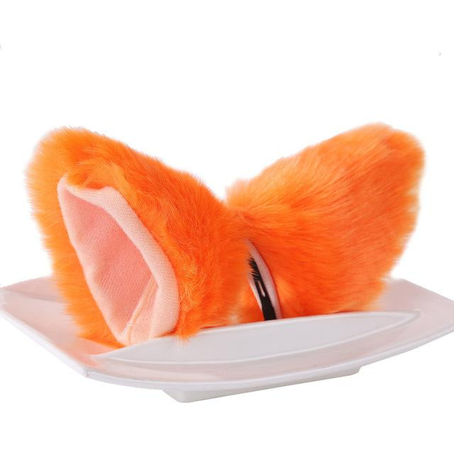 Clip in neko ears - cat ears - clips - fox - fuzzies