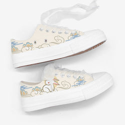 Cloudy bunny low top sneakers - bunny - canvas - cloud - kawaii - shoe