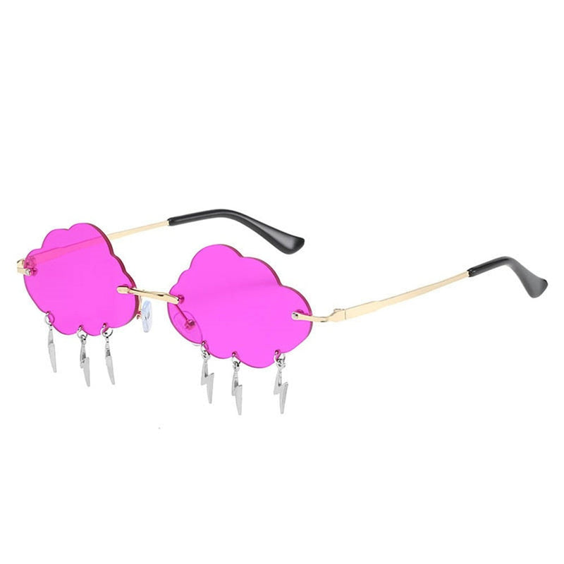 Cloudy skies sunglasses - glasses - jeweled - kawaii - sunglasses