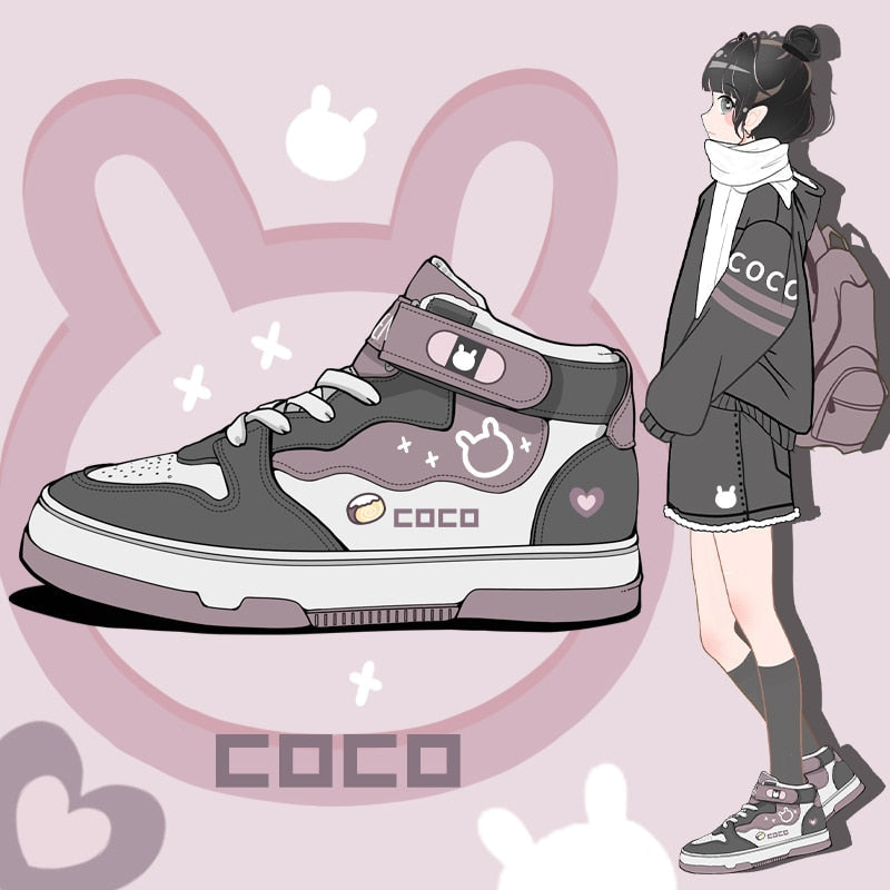 Coco bunny sneakers - kawaii - pastel - goth - shoes - skate shoe