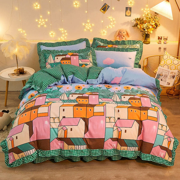 Colorful floral bedding sets - bedding - set - comforter - floral - flower