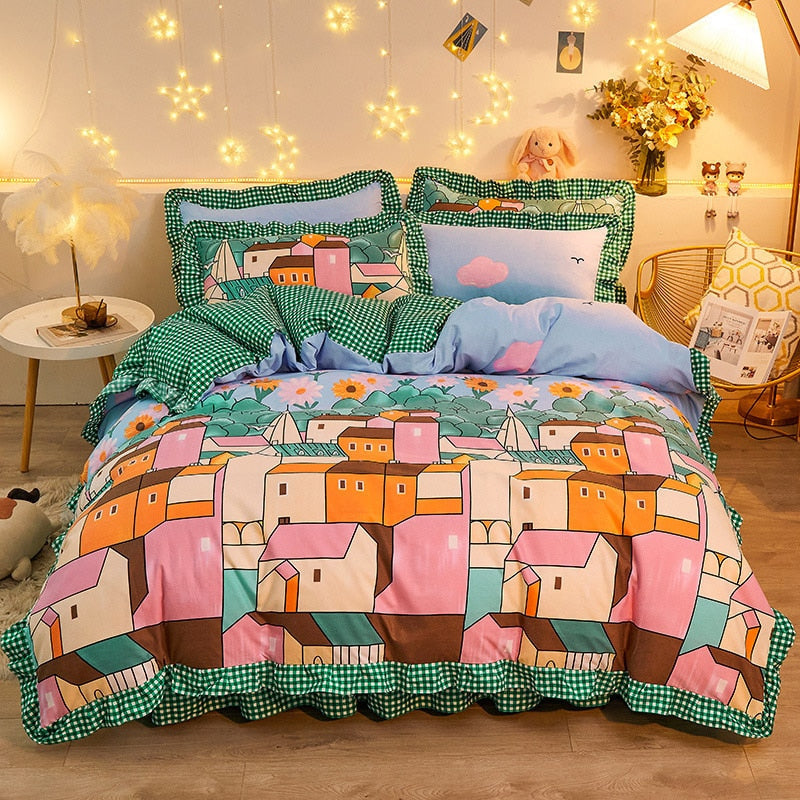 Colorful floral bedding sets - bedding - set - comforter - floral - flower